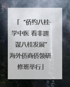 “侨约八桂·学中医 看非遗 谋八桂发展”海外侨商侨领研修班举行