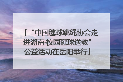 “中国毽球跳绳协会走进湖南·校园毽球送教”公益活动在岳阳举行