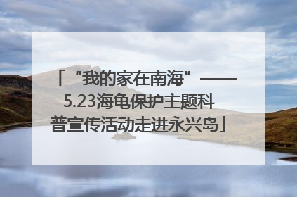 “我的家在南海”——5.23海龟保护主题科普宣传活动走进永兴岛