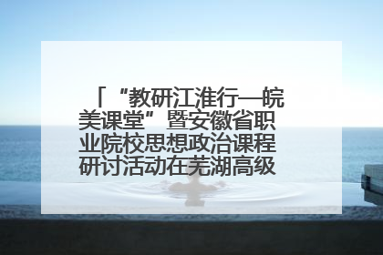 “教研江淮行—皖美课堂”暨安徽省职业院校思想政治课程研讨活动在芜湖高级职业技术学校举行