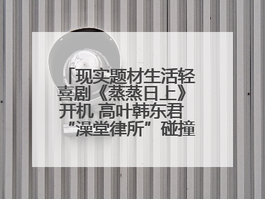 现实题材生活轻喜剧《蒸蒸日上》开机 高叶韩东君“澡堂律所”碰撞烟火气