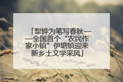 犁铧为笔写春秋——全国首个“农民作家小镇”伊塘镇迎来新乡土文学采风