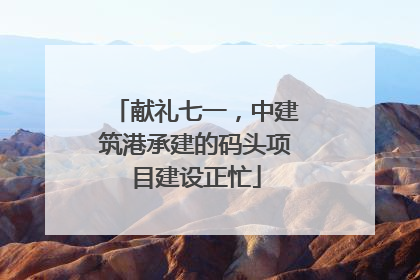 献礼七一，中建筑港承建的码头项目建设正忙