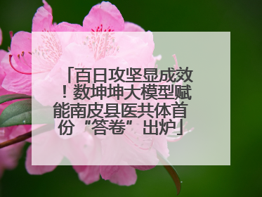 百日攻坚显成效！数坤坤大模型赋能南皮县医共体首份“答卷”出炉