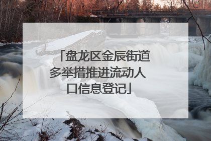 盘龙区金辰街道多举措推进流动人口信息登记