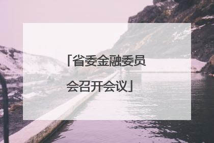 省委金融委员会召开会议