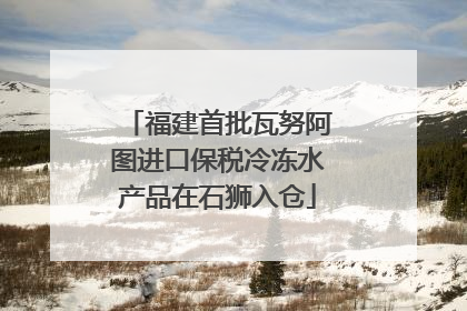 福建首批瓦努阿图进口保税冷冻水产品在石狮入仓