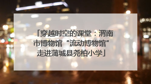 穿越时空的课堂：渭南市博物馆“流动博物馆”走进蒲城县尧柏小学