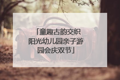 童趣古韵交织 阳光幼儿园亲子游园会庆双节
