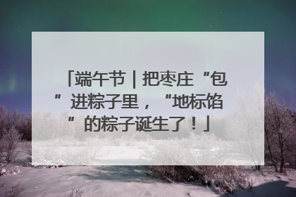 端午节｜把枣庄“包”进粽子里，“地标馅”的粽子诞生了！