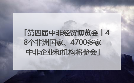 第四届中非经贸博览会丨48个非洲国家、4700多家中非企业和机构将参会