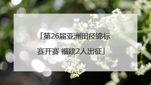第26届亚洲田径锦标赛开赛 福建2人出征
