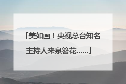 美如画！央视总台知名主持人来泉簪花……