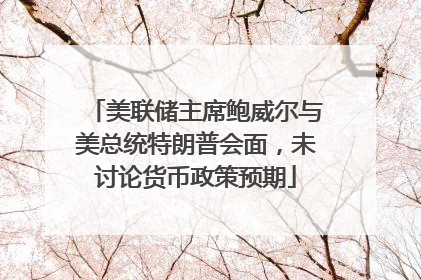 美联储主席鲍威尔与美总统特朗普会面，未讨论货币政策预期