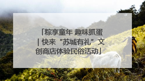粽享童年 趣味抓蛋｜快来“苏城有礼”文创商店体验民俗活动