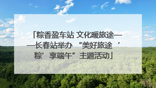 粽香盈车站 文化暖旅途——长春站举办 “美好旅途‘粽’享端午”主题活动