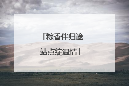粽香伴归途 站点绽温情