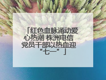 红色血脉涌动爱心热潮 株洲电信党员干部以热血迎“七一”