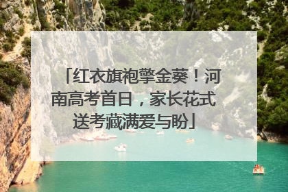 红衣旗袍擎金葵！河南高考首日，家长花式送考藏满爱与盼