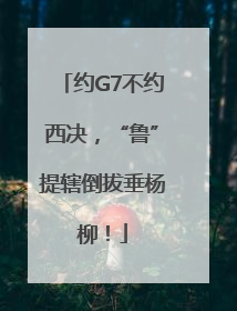 约G7不约西决，“鲁”提辖倒拔垂杨柳！