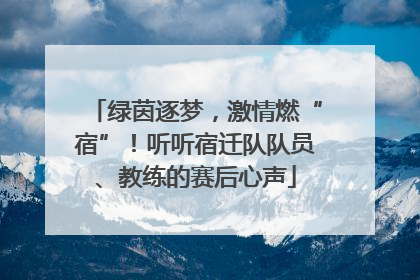 绿茵逐梦，激情燃“宿”！听听宿迁队队员、教练的赛后心声