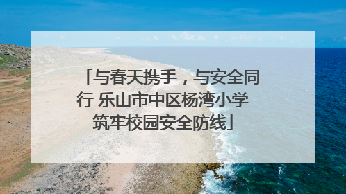 与春天携手，与安全同行 乐山市中区杨湾小学筑牢校园安全防线