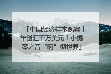 中国经济样本观察丨年创汇千万美元！小提琴之音“响”彻世界