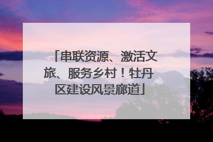 串联资源、激活文旅、服务乡村！牡丹区建设风景廊道