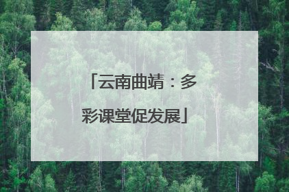云南曲靖：多彩课堂促发展