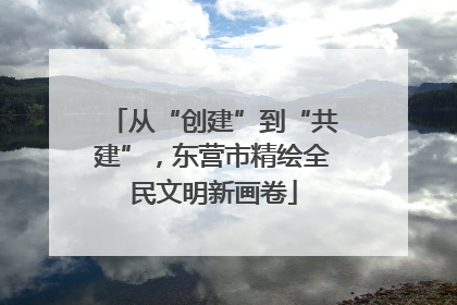 从“创建”到“共建”，东营市精绘全民文明新画卷
