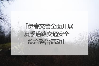 伊春交警全面开展 夏季道路交通安全综合整治活动