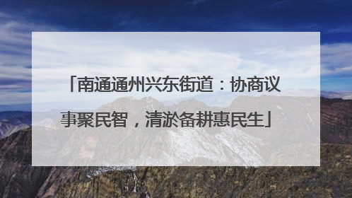 南通通州兴东街道：协商议事聚民智，清淤备耕惠民生