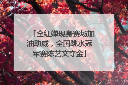 全红婵现身赛场加油助威，全国跳水冠军赛陈艺文夺金