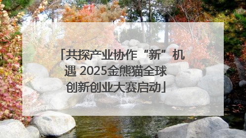 共探产业协作“新”机遇 2025金熊猫全球创新创业大赛启动