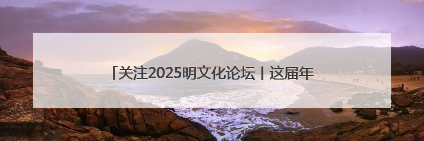 关注2025明文化论坛丨这届年轻人为何对明文化越来越“上头”