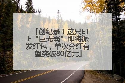 创纪录！这只ETF“巨无霸”即将派发红包，单次分红有望突破80亿元