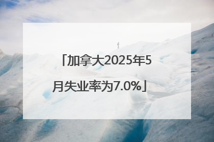 加拿大2025年5月失业率为7.0%