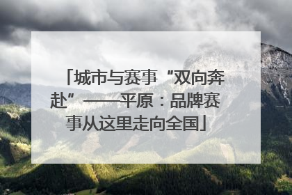 城市与赛事“双向奔赴”——平原：品牌赛事从这里走向全国