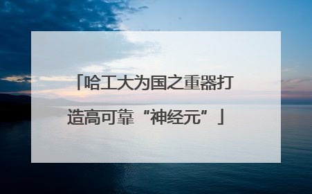 哈工大为国之重器打造高可靠“神经元”