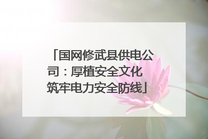 国网修武县供电公司：厚植安全文化 筑牢电力安全防线