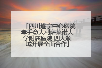 四川遂宁中心医院牵手意大利萨莱诺大学附属医院 四大领域开展全面合作