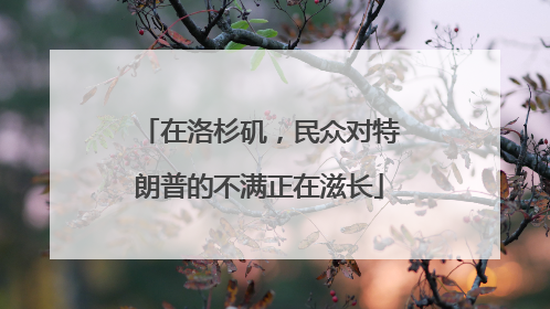 在洛杉矶，民众对特朗普的不满正在滋长