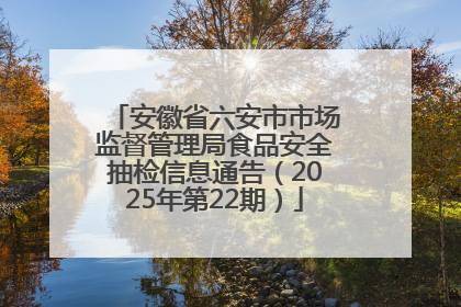 安徽省六安市市场监督管理局食品安全抽检信息通告（2025年第22期）