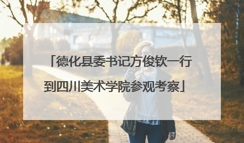 德化县委书记方俊钦一行到四川美术学院参观考察