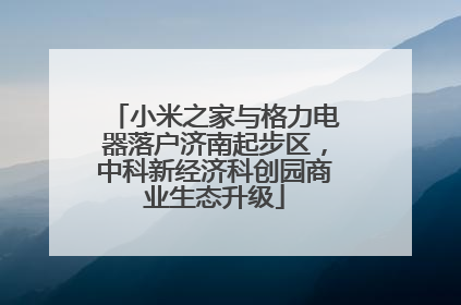 小米之家与格力电器落户济南起步区，中科新经济科创园商业生态升级