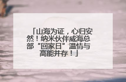 山海为证，心归安然！纳米伙伴威海总部“回家日”温情与高能并存！