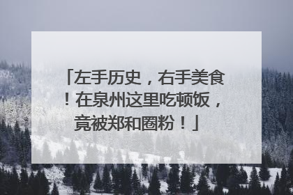 左手历史，右手美食！在泉州这里吃顿饭，竟被郑和圈粉！