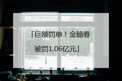 巨额罚单！金穗春被罚1.06亿元
