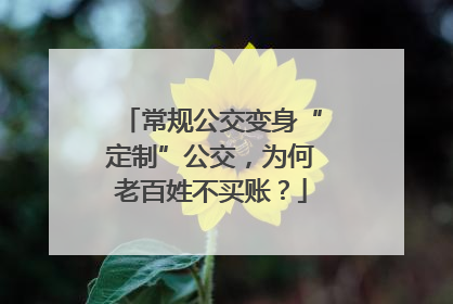常规公交变身“定制”公交，为何老百姓不买账？