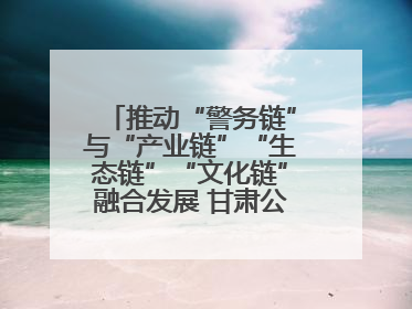 推动“警务链”与“产业链”“生态链”“文化链”融合发展 甘肃公安打造陇原旅游警务品牌